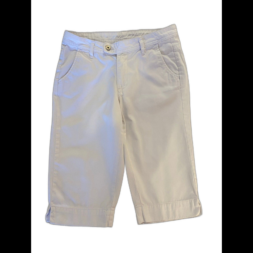 Riders Womens Long Size 8M White Shorts w/ Pockets Summer‎ Travel Vacation Pool
